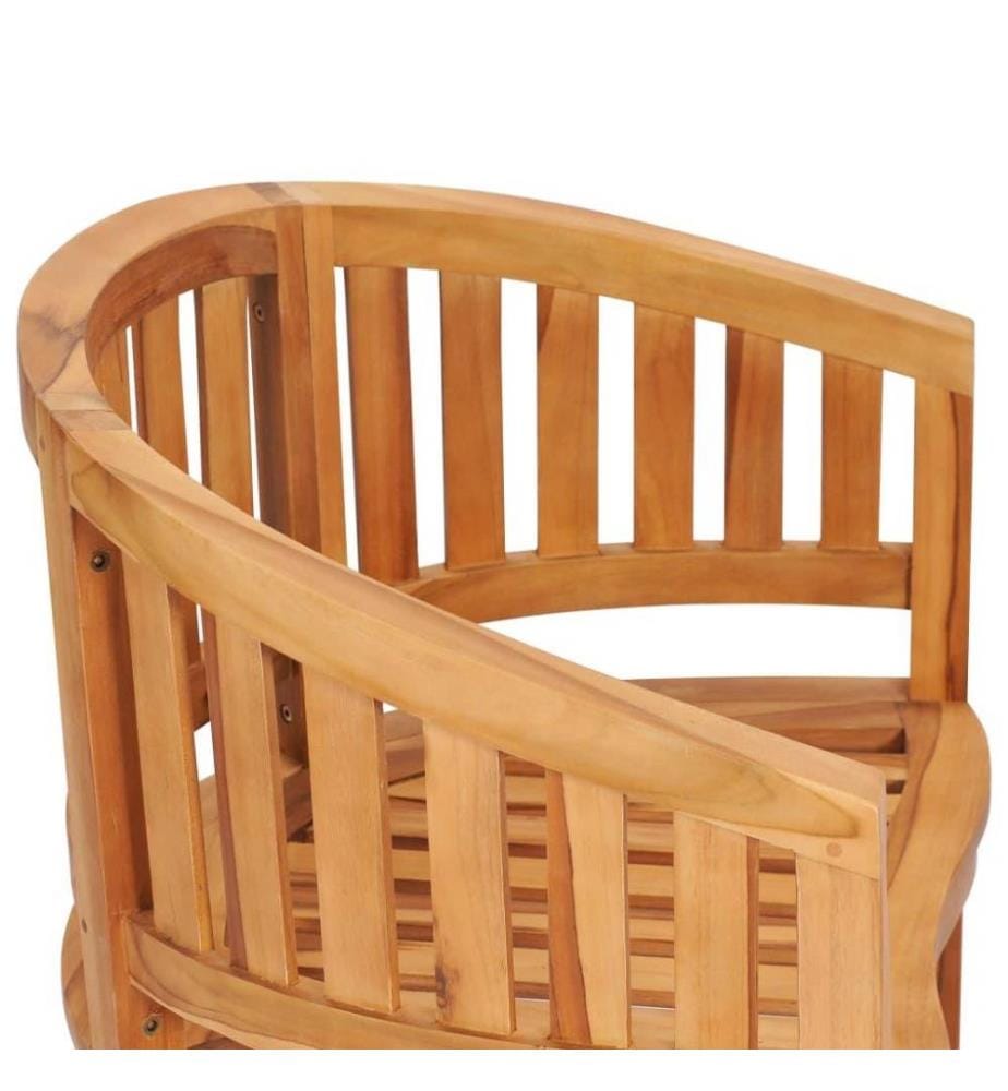 Chaises en forme de banane 2 pcs Bois de teck solide