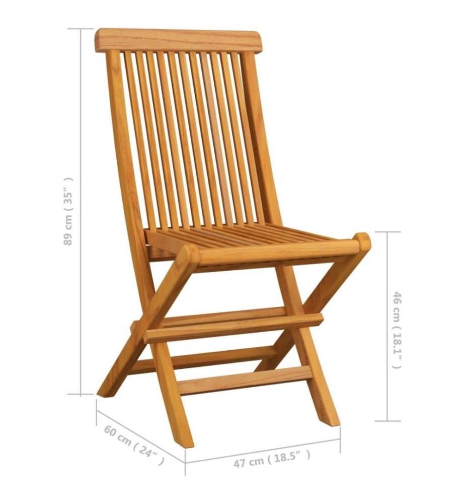 Klappbare Gartenstühle 8 Stk. Massivholz Teak