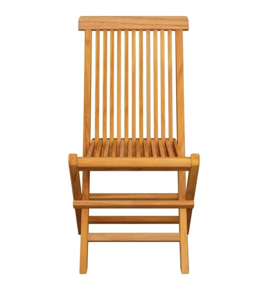 Gartenstühle mit Blauen Kissen 6 Stk. Massivholz Teak