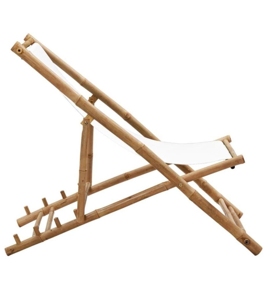 Chaise de terrasse Bambou et toile