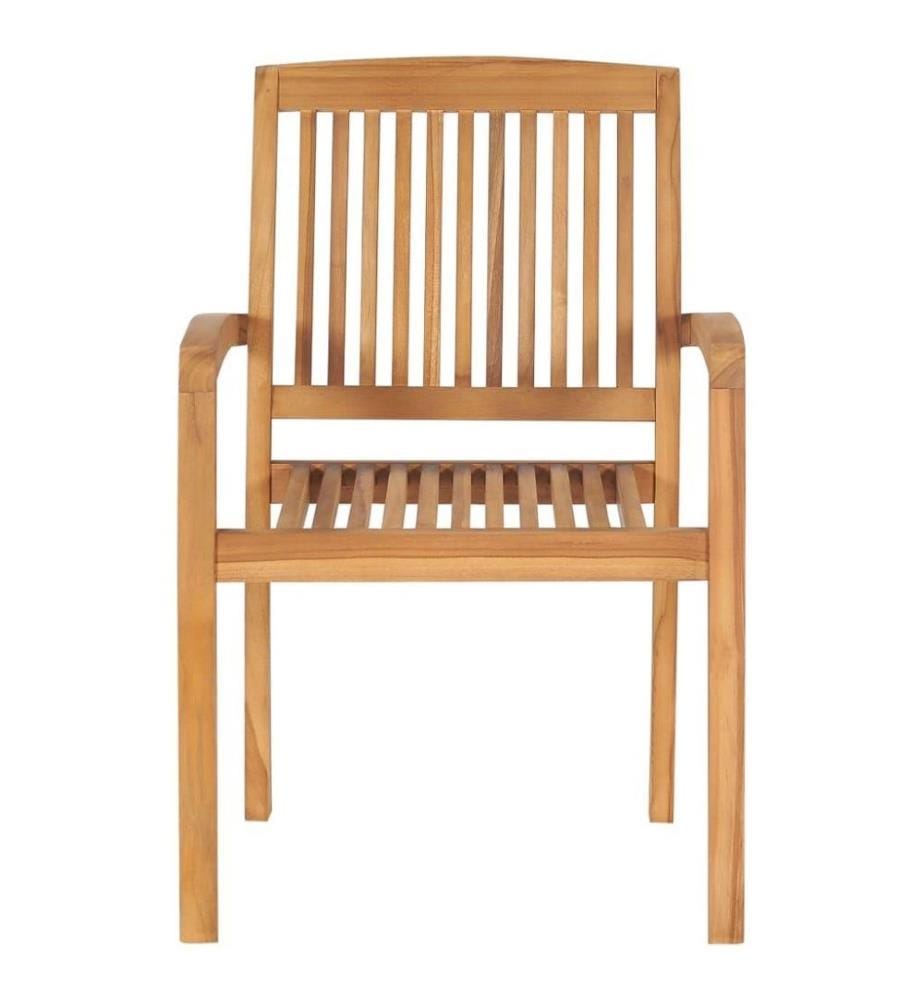 Gartenstühle 2 Stk. mit Anthrazit Kissen Massivholz Teak