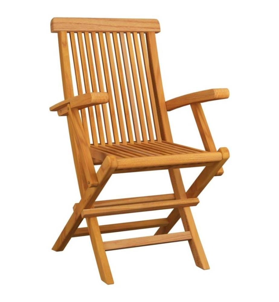 Chaises de jardin avec coussins anthracite 3 pcs Bois de teck