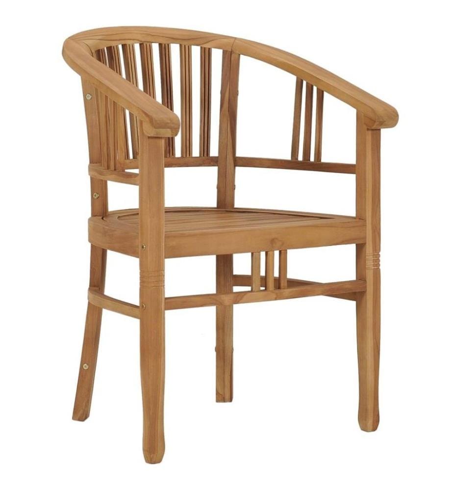 Gartenstühle 2 Stk. Massivholz Teak