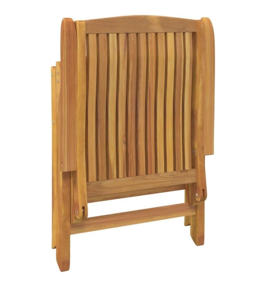 Chaises de jardin inclinables 4 pcs bois massif de teck