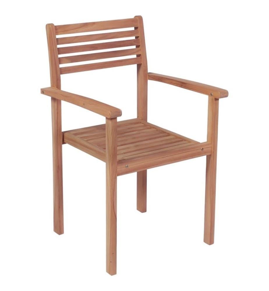 Gartenstühle 2 Stk. mit Anthrazit Kissen Massivholz Teak