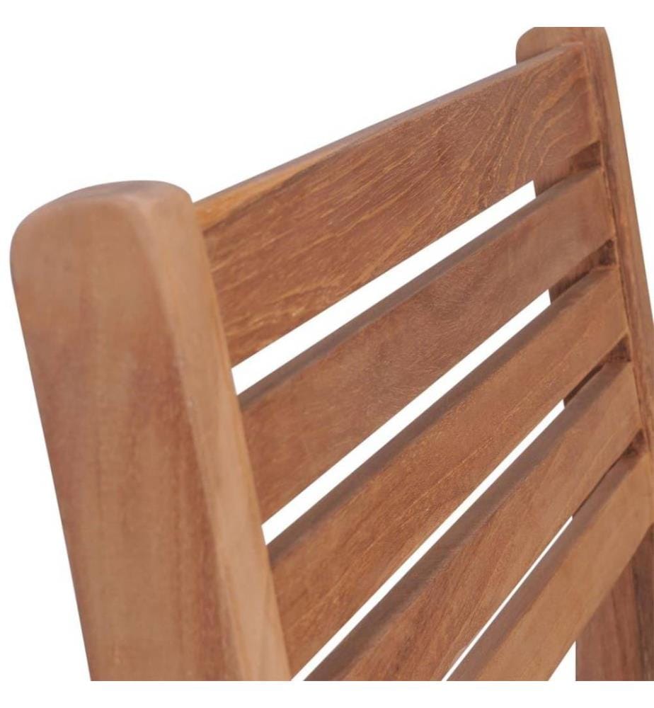 Stapelbare Gartenstühle 6 Stk. Massivholz Teak