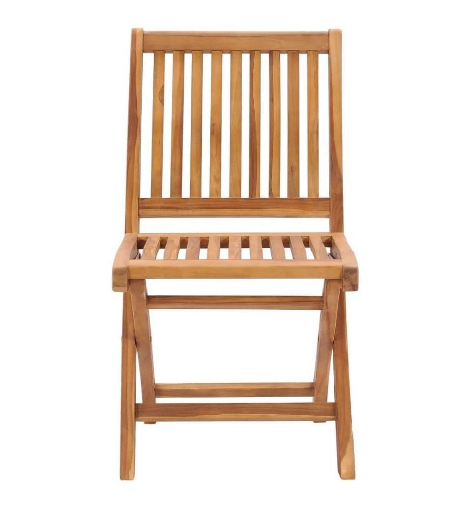 Chaises de jardin pliables 2 pcs Bois de teck massif