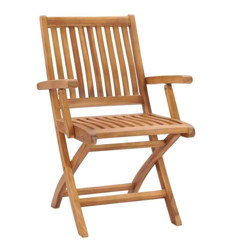 Chaises pliables de jardin 4 pcs Bois de teck solide