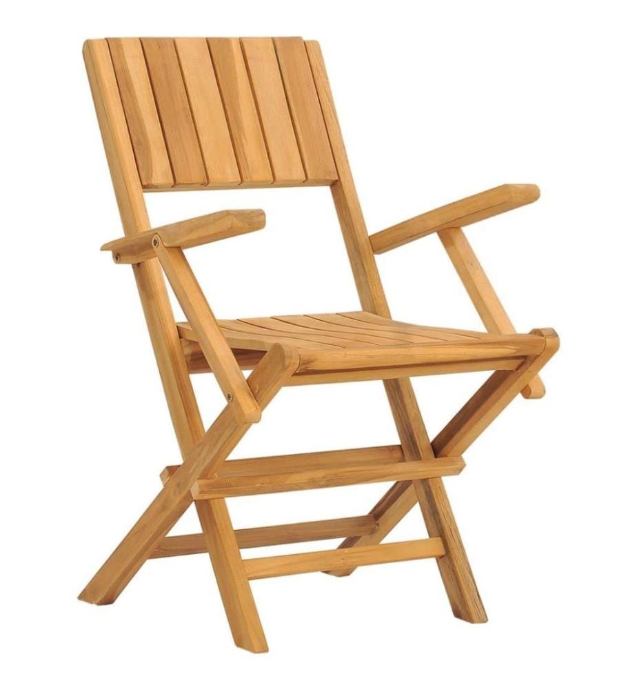 Chaises de jardin pliantes 2 pcs 55x61x90 cm bois massif teck