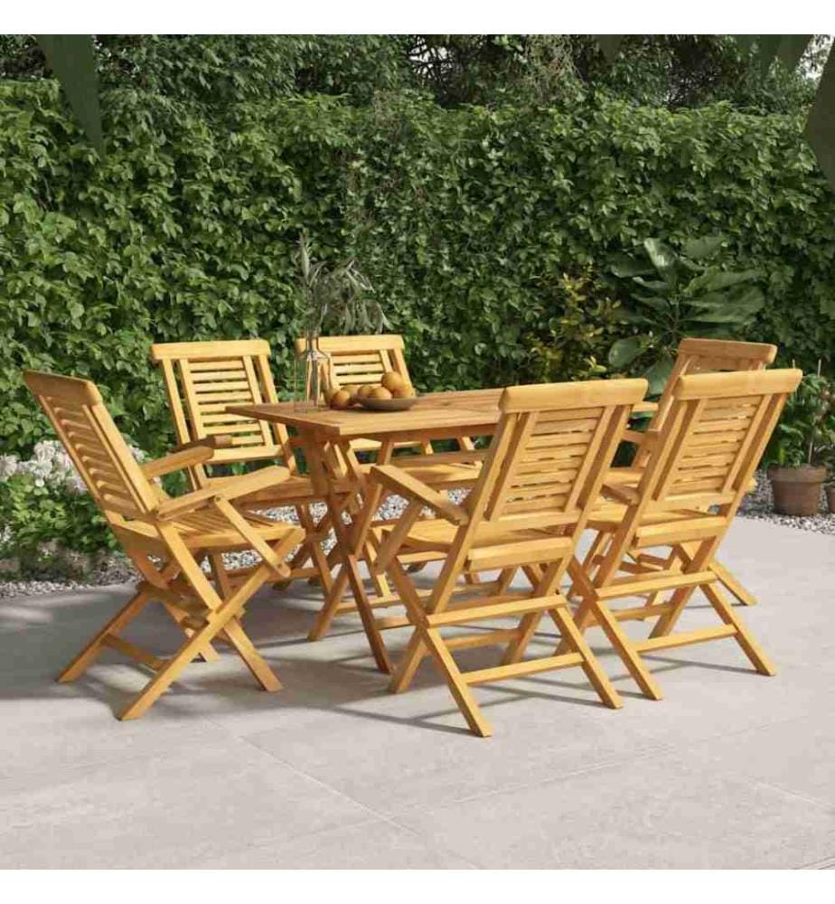 Gartenstühle 6 Stk. Klappbar 56x63x90 cm Massivholz Teak