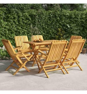 Gartenstühle 6 Stk. Klappbar 61x67x90 cm Massivholz Teak