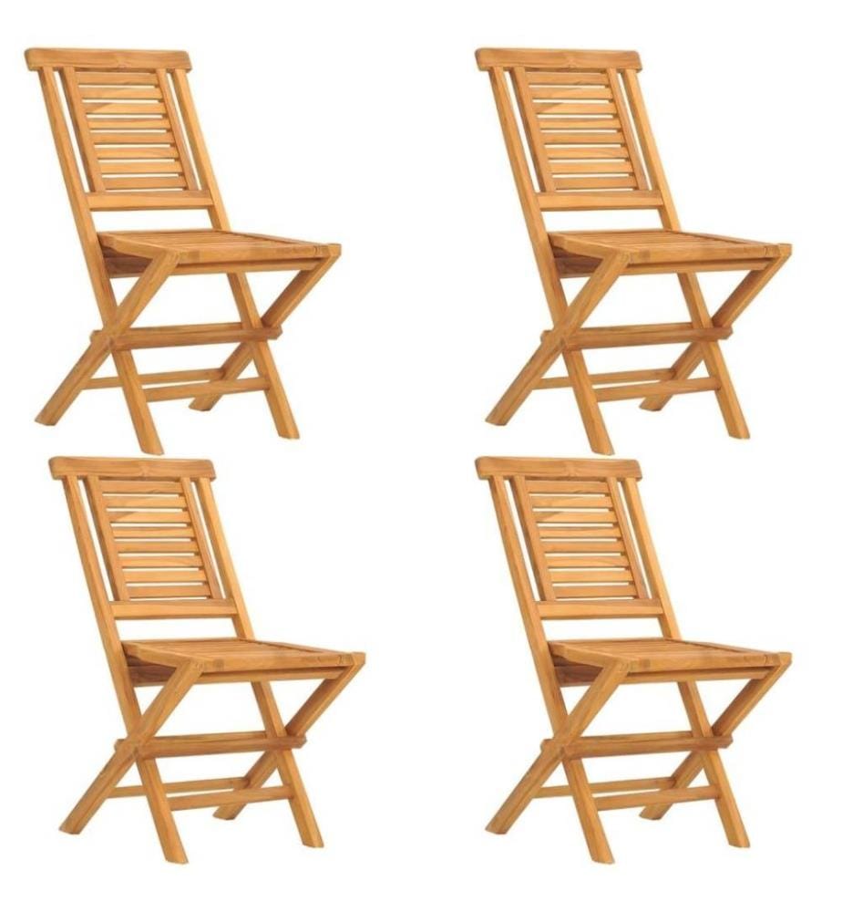 Gartenstühle 4 Stk. Klappbar 47x63x90 cm Massivholz Teak