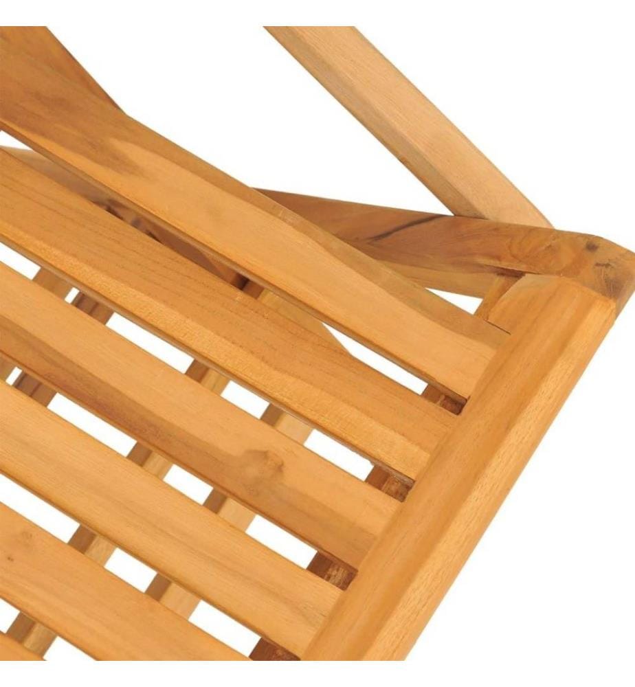 Chaises de jardin pliantes 8 pcs 61x67x90 cm bois massif teck
