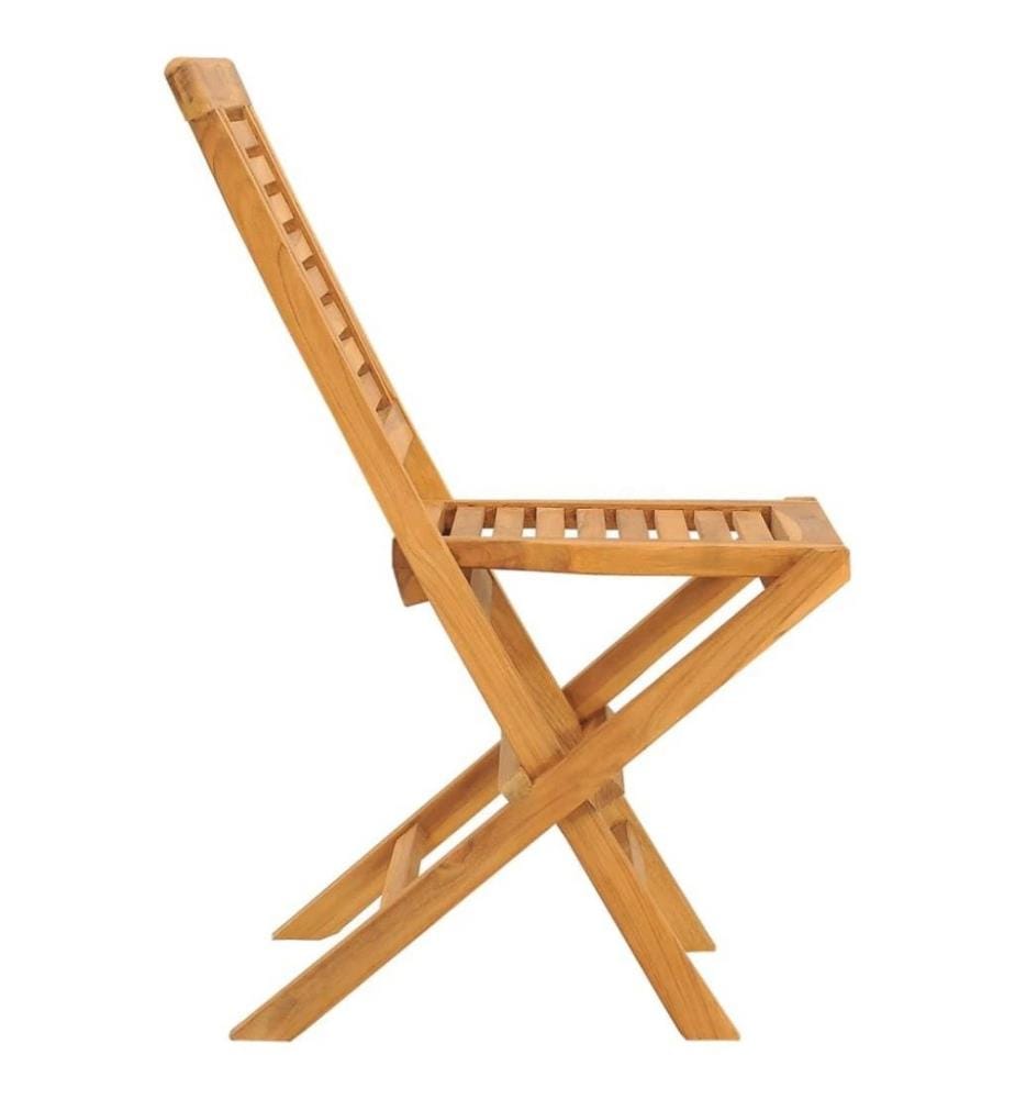 Chaises de jardin pliantes 2 pcs 47x63x90 cm bois massif teck
