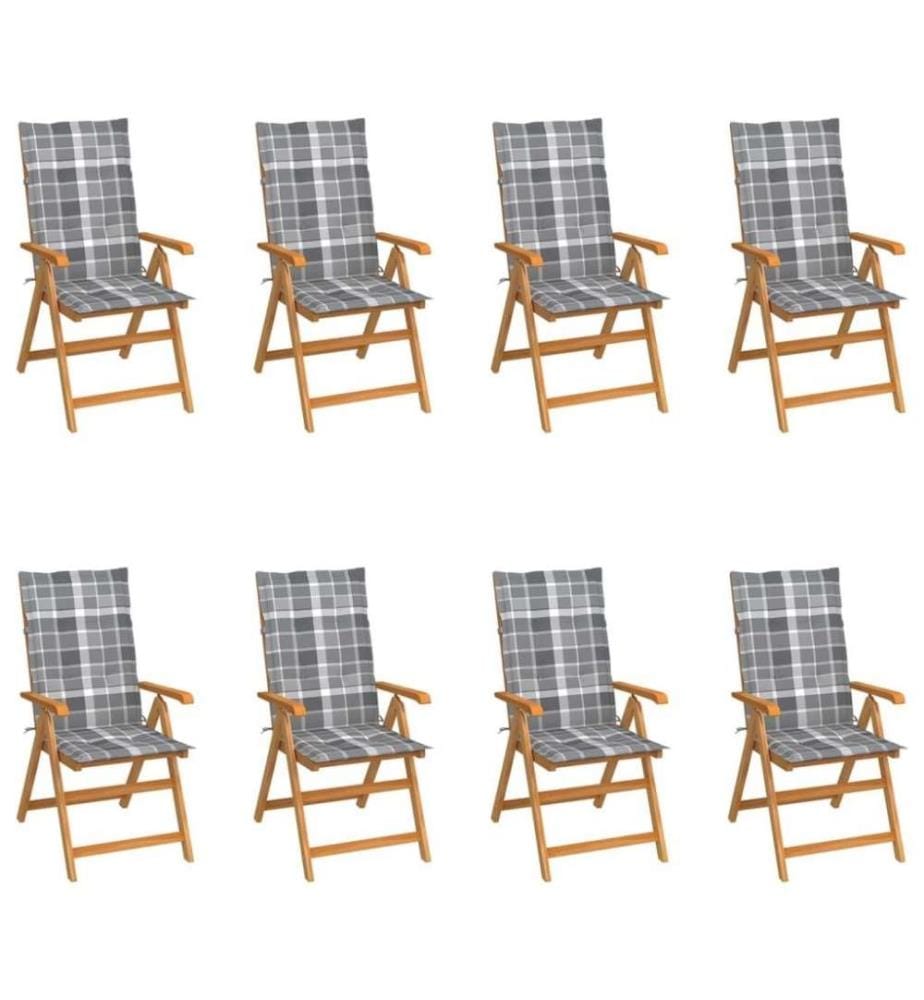 Vidaxl GartenLiegestühle mit Kissen 8 Stk. Mass… DeinDeal