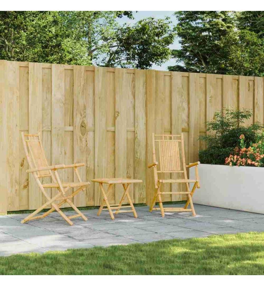 Gartenstühle 2 Stk. Klappbar 53x66x99 cm Bambus
