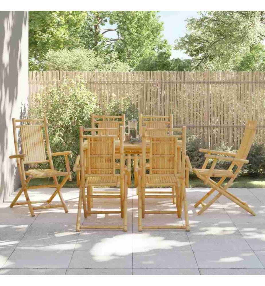 Gartenstühle 6 Stk. Klappbar 53x66x99 cm Bambus