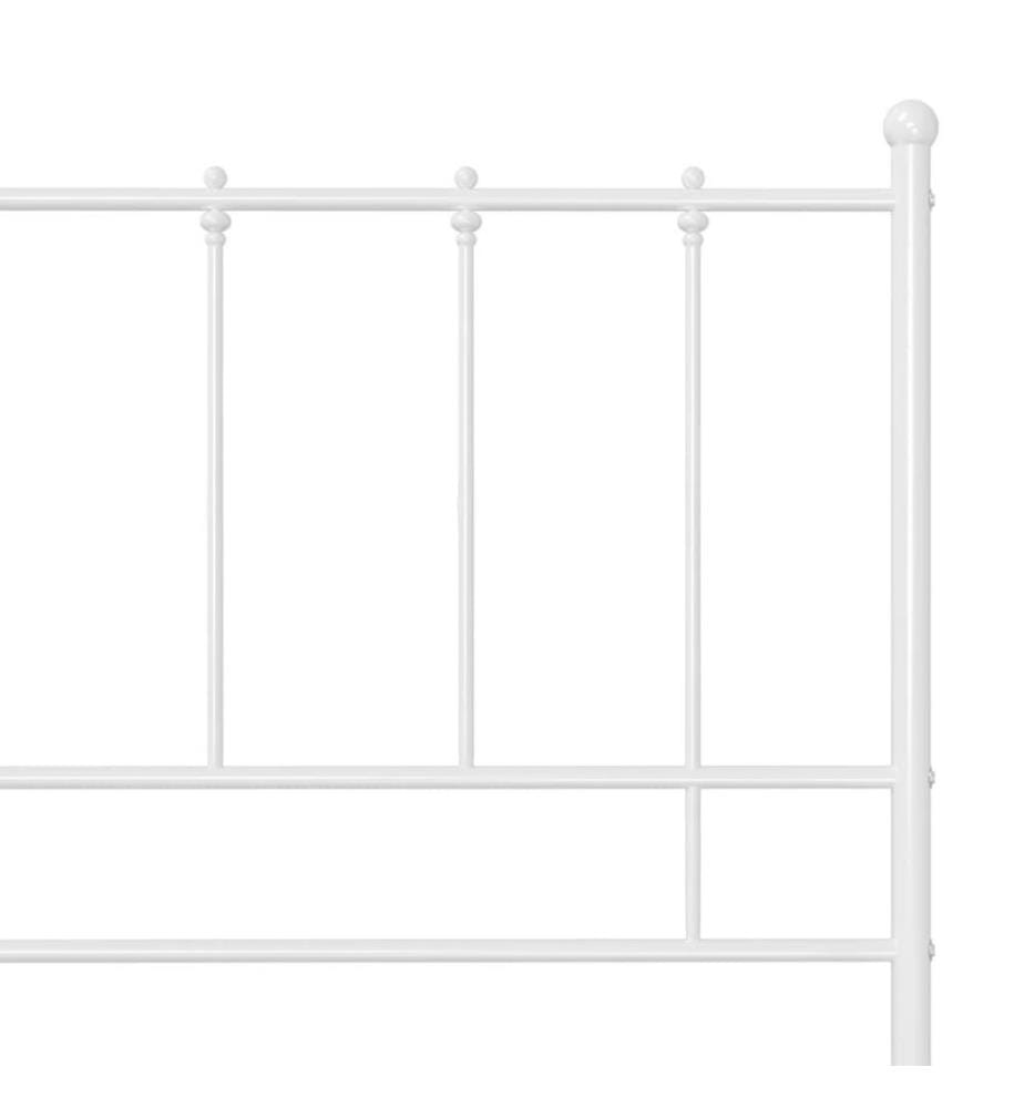 Bett Weiss Metall 200x200 cm