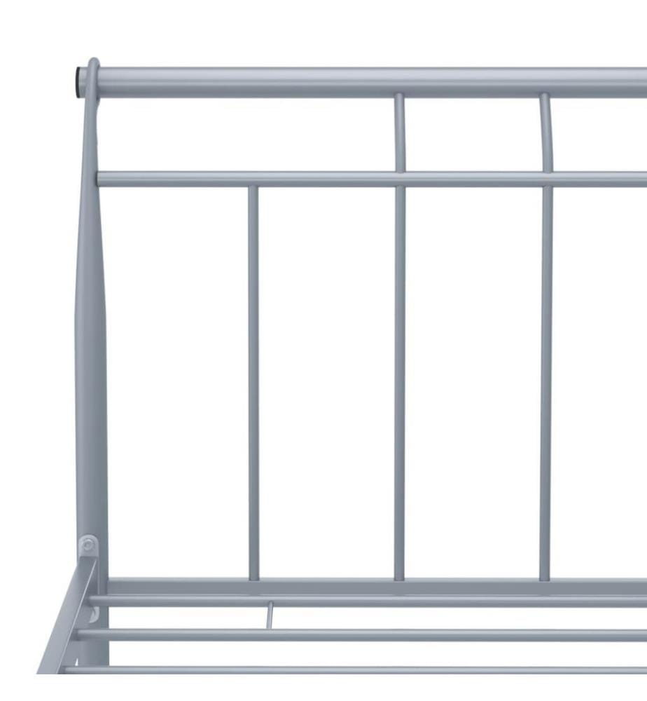 Bettgestell Grau Metall 100x200 cm