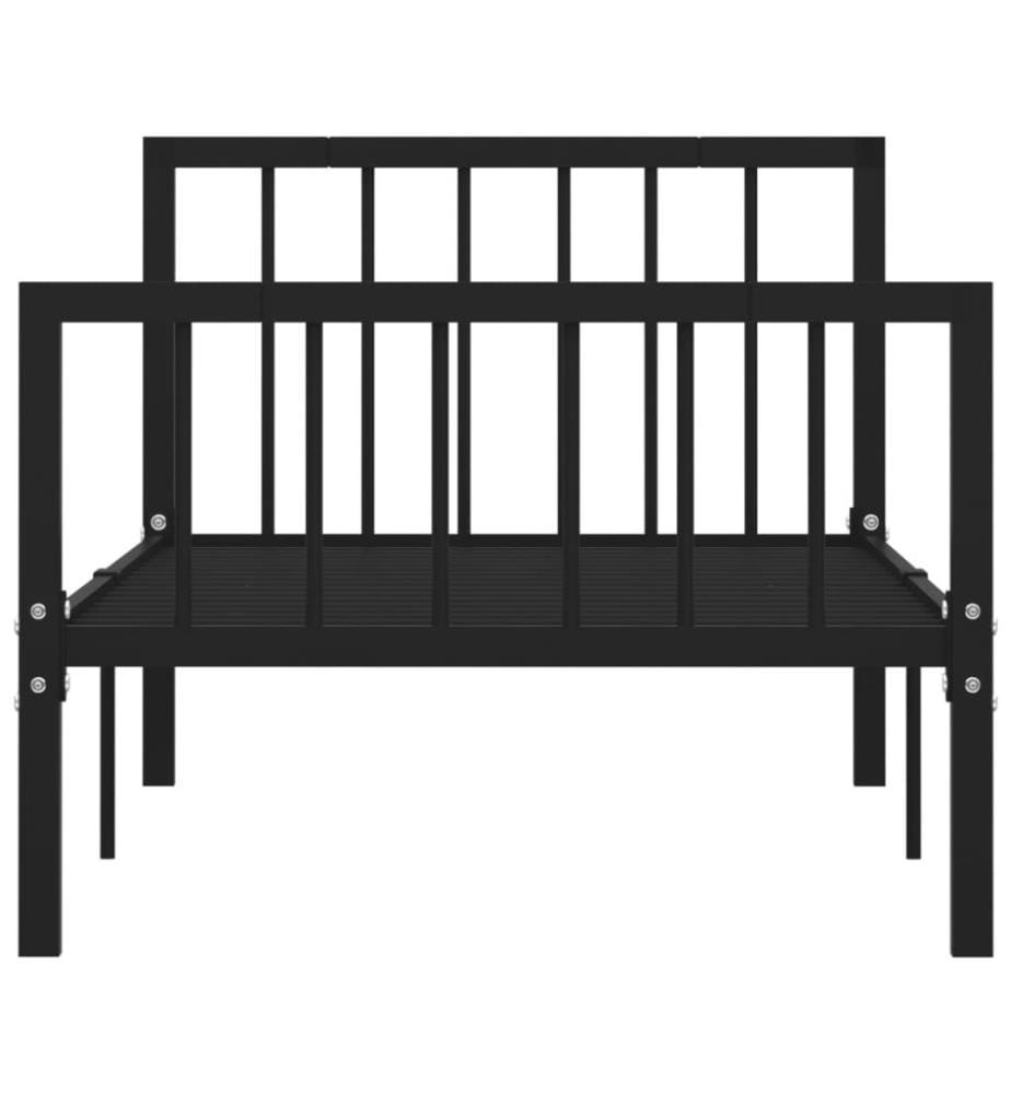 Bettgestell Schwarz Metall 100 × 200 cm