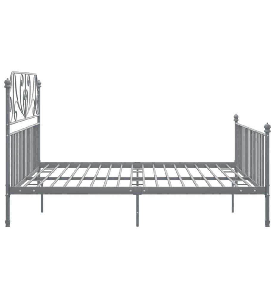 Bettgestell Grau Metall 200x200 cm