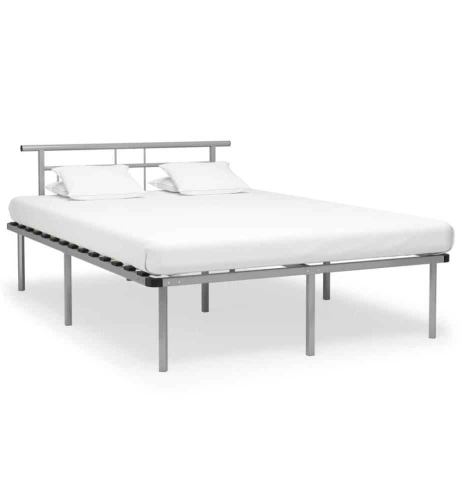 Bettgestell Grau Metall 160x200 cm