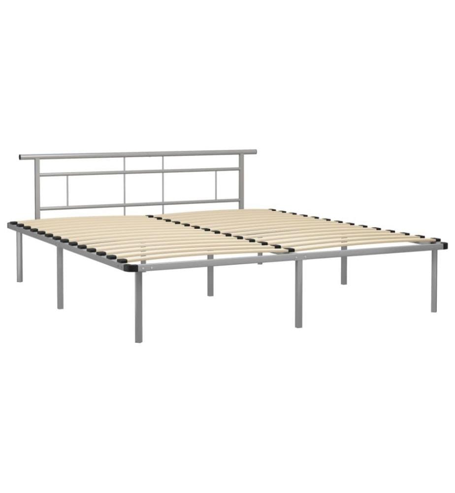 Bettgestell Grau Metall 200x200 cm