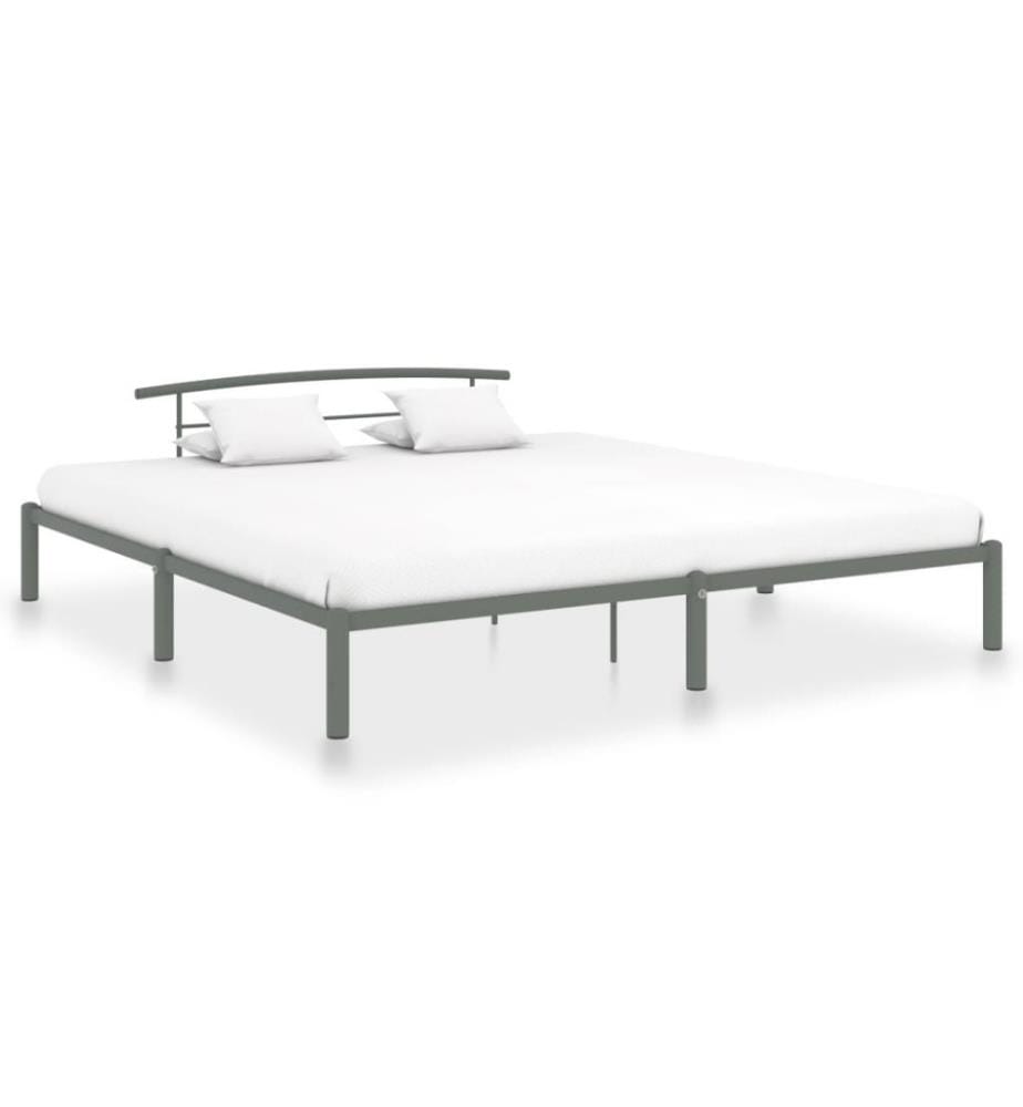 Bettgestell Grau Metall 200x200 cm