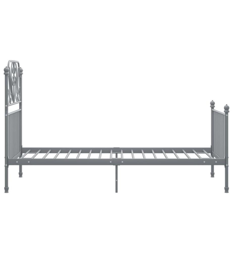Bettgestell Grau Metall 90x200 cm