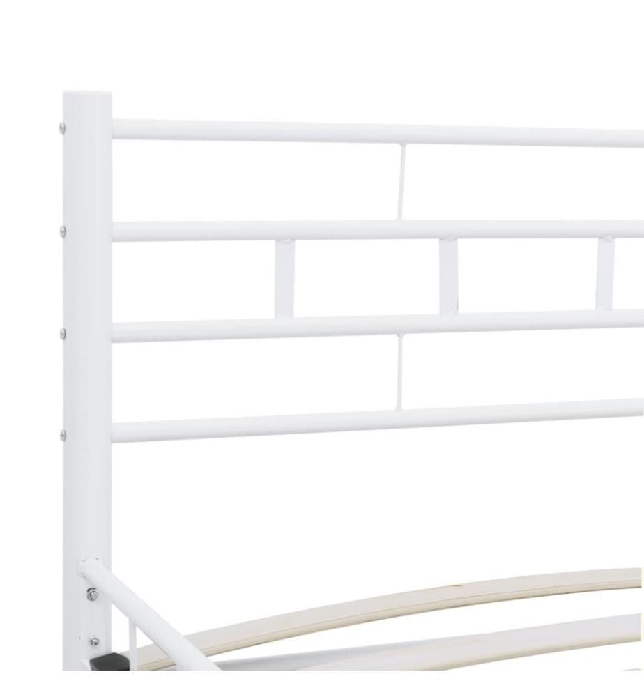 Bettgestell Weiss Metall 200×200 cm