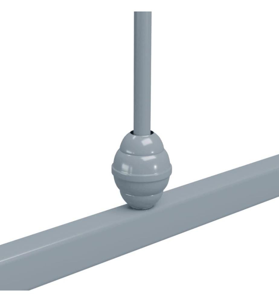 Bettgestell Grau Metall 140×200 cm