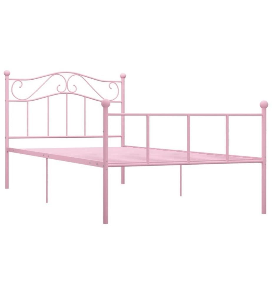 Cadre de lit Rose Métal 90 x 200 cm