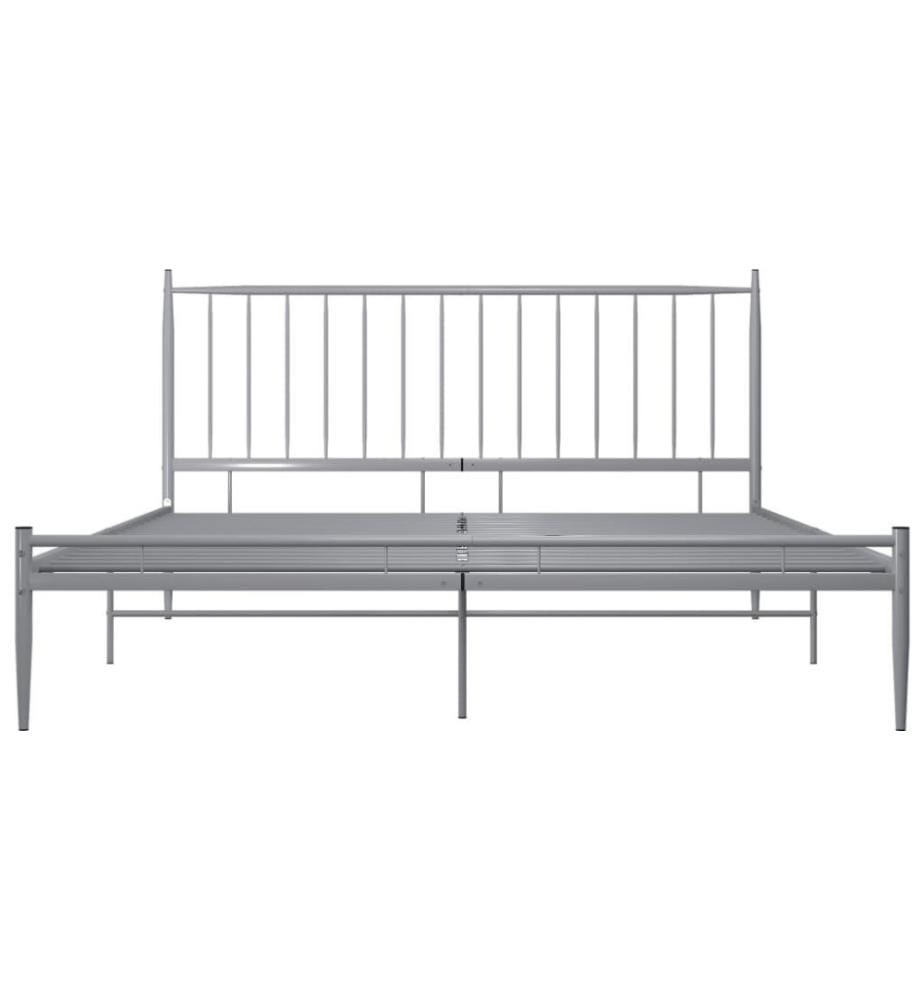 Bett Grau Metall 200x200 cm