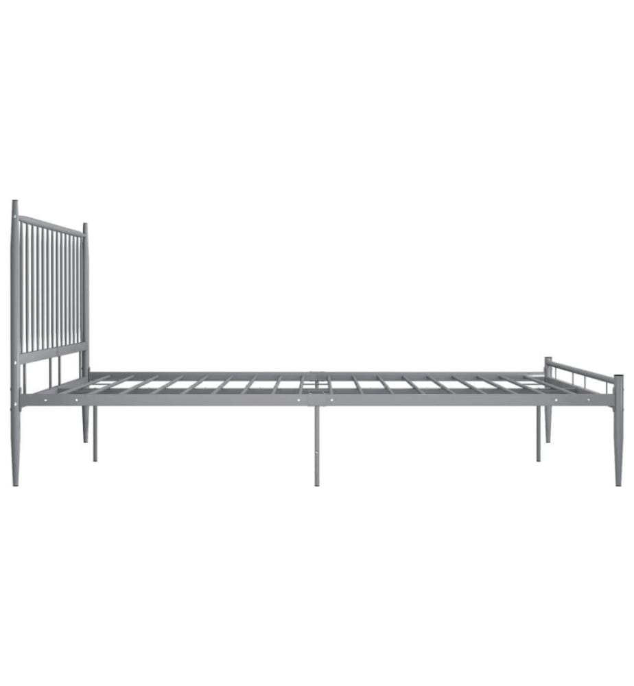 Bett Grau Metall 200x200 cm