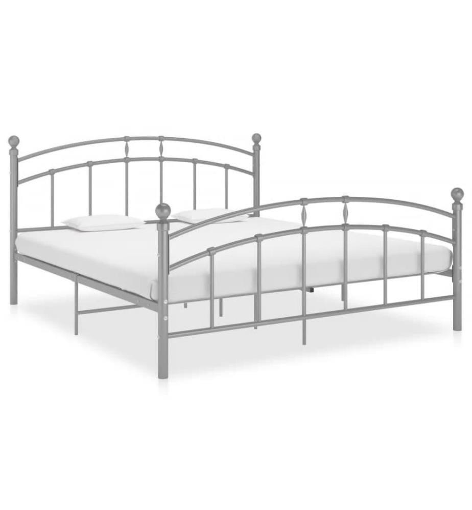 Bettgestell Grau Metall 160x200 cm