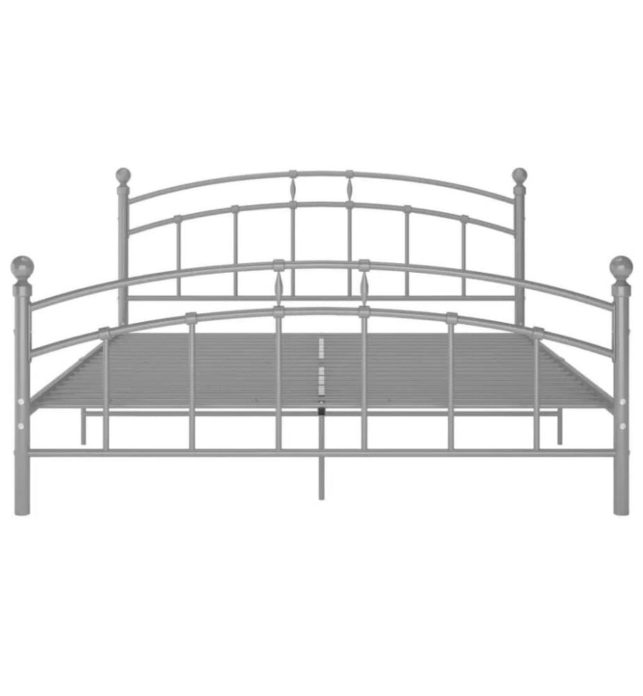 Bettgestell Grau Metall 160x200 cm