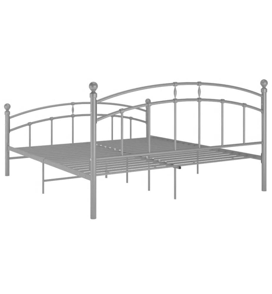 Bettgestell Grau Metall 160x200 cm