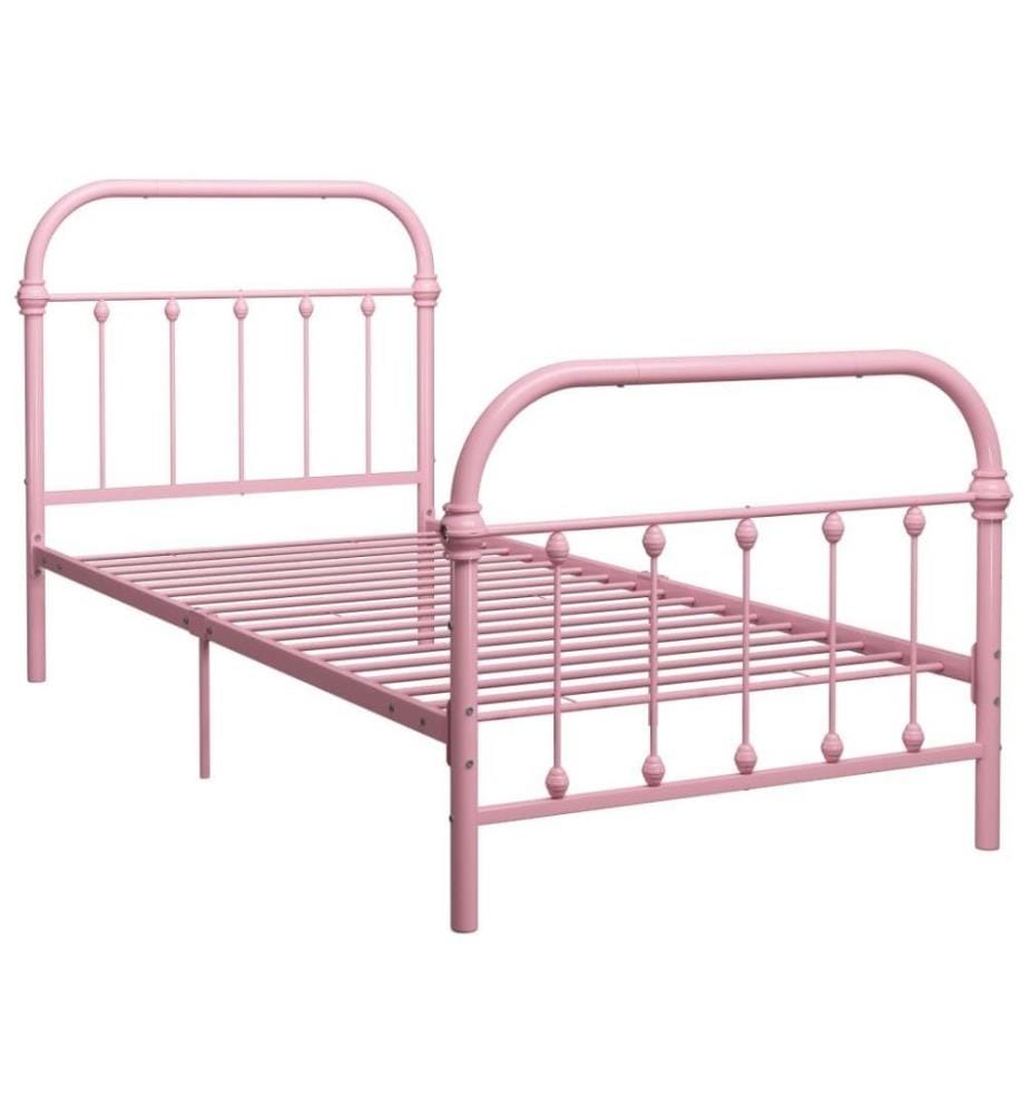Bettgestell Rosa Metall 100 × 200 cm