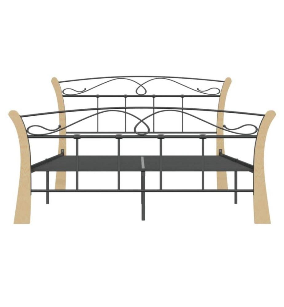 Bett Schwarz Metall 120x200 cm