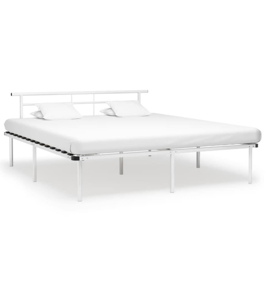 Bettgestell Weiss Metall 200x200 cm