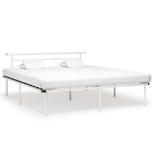 Bettgestell Weiss Metall 200x200 cm