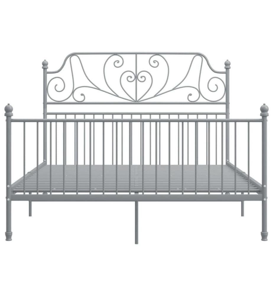 Bettgestell Grau Metall 140x200 cm