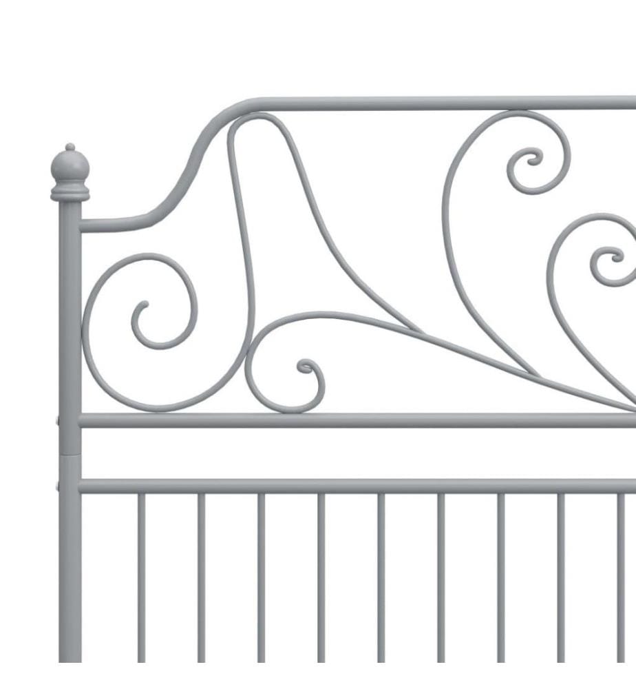 Bettgestell Grau Metall 140x200 cm