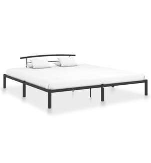 Bettgestell Schwarz Metall 200x200 cm