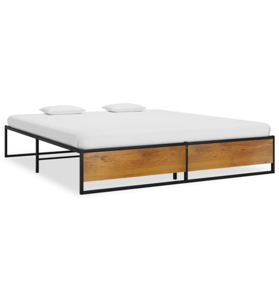 Bettgestell Schwarz Metall 160x200 cm