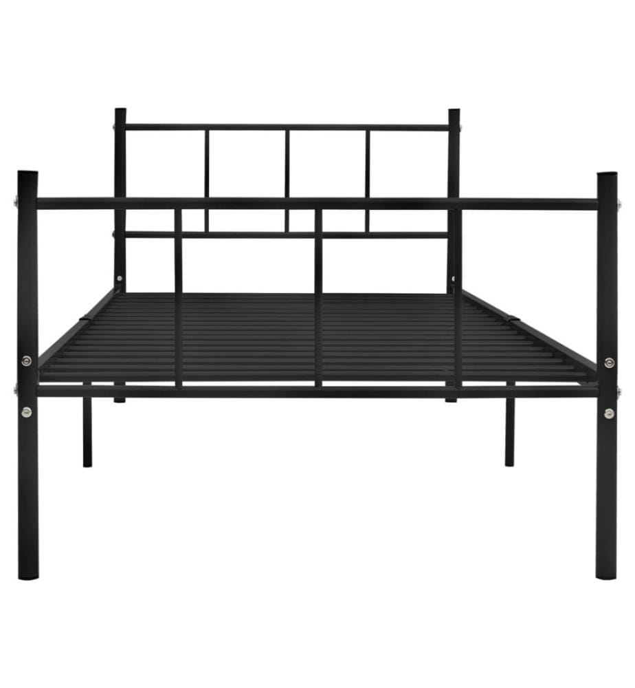 Bettgestell Schwarz Metall 90×200 cm