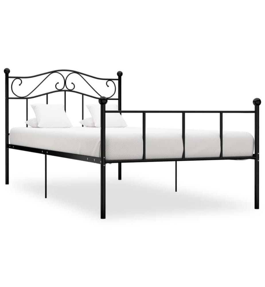 Bettgestell Schwarz Metall 90×200 cm