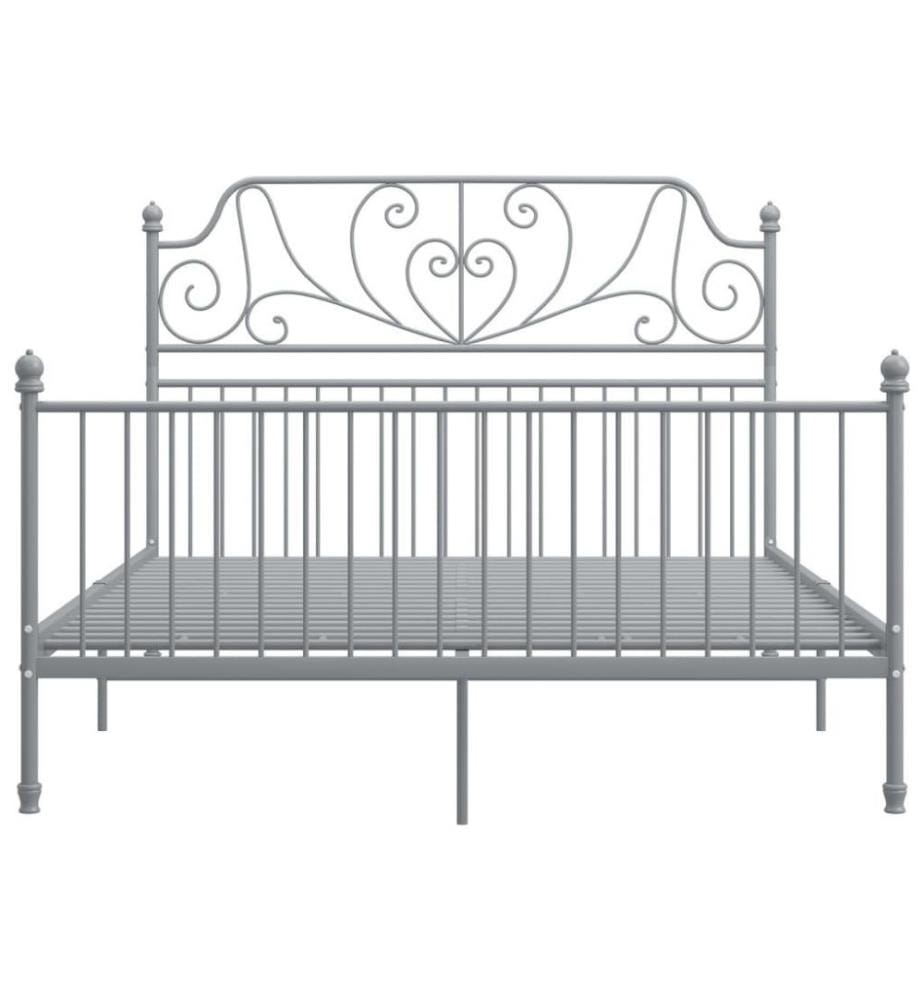 Bettgestell Grau Metall 160x200 cm