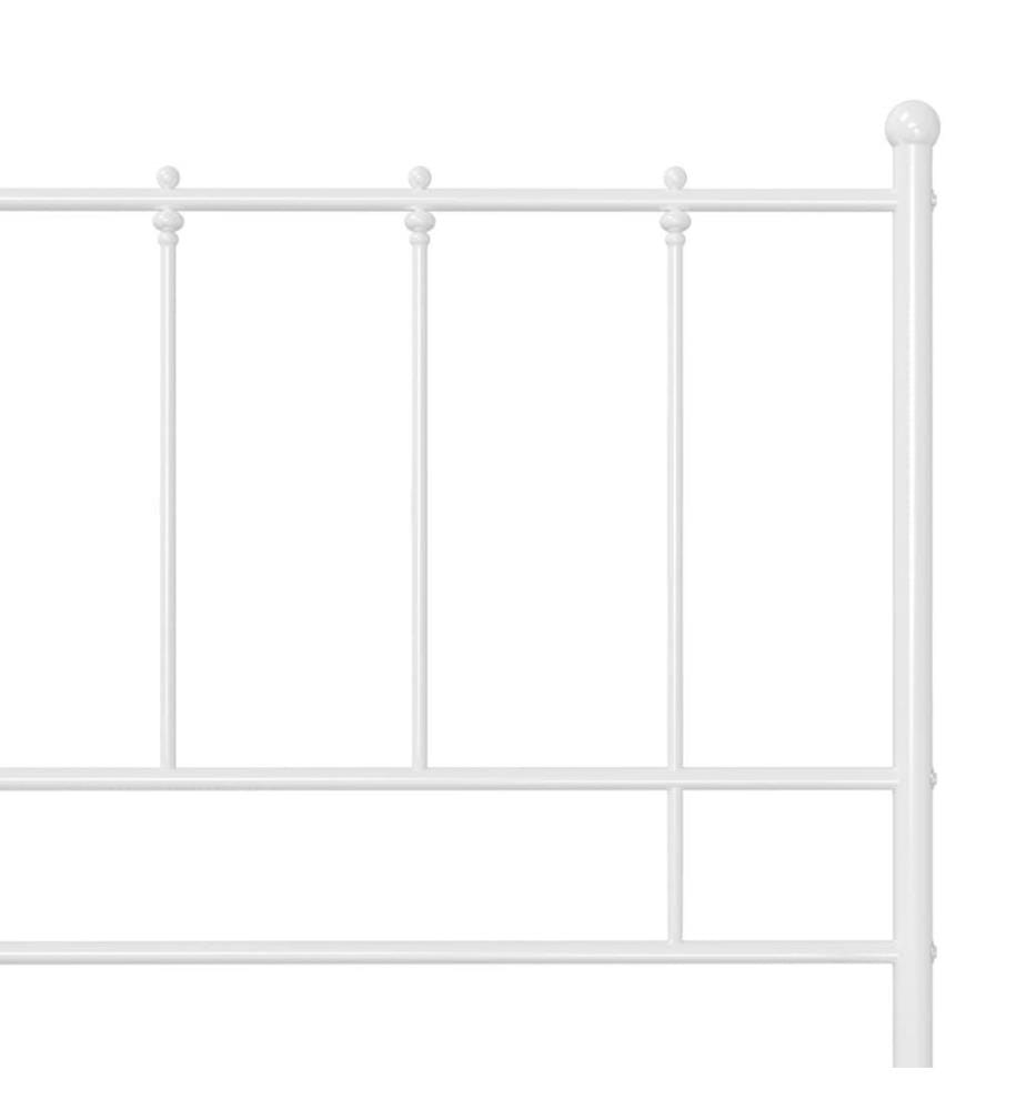 Cadre de lit Blanc Métal 120x200 cm