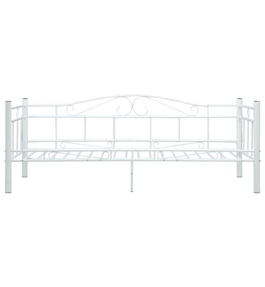 Cadre de lit de repos Blanc Métal 90 x 200 cm